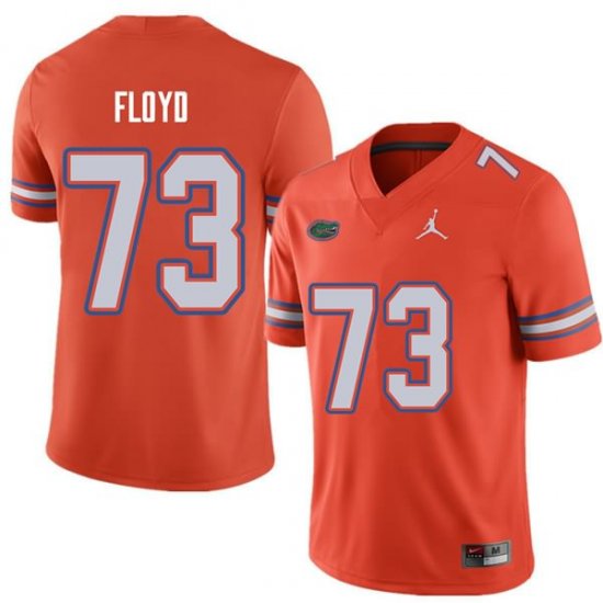 Men's Florida Gators #73 Sharrif Floyd NCAA Jordan Brand Orange Authentic Stitched College Football Jersey MGI0062JB